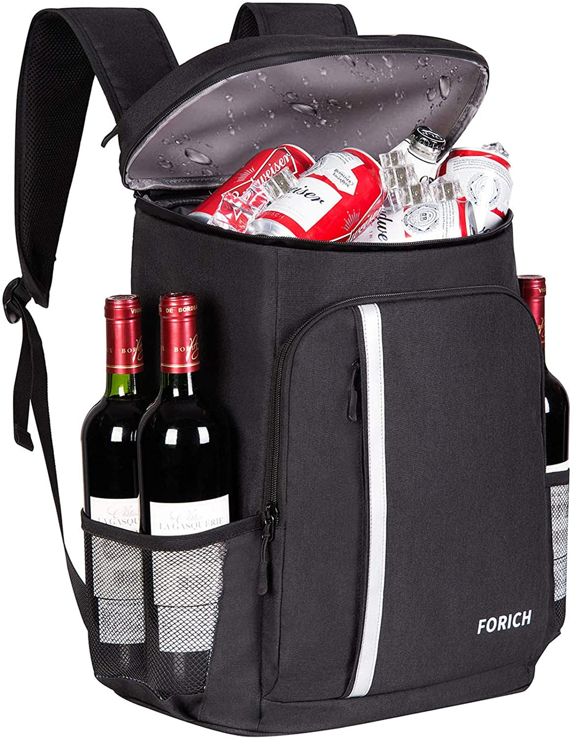 FORICH Insulated Waterproof Backpack Cooler Bag - Perfect for Work, Picnics, and More! Holds 30 Cans