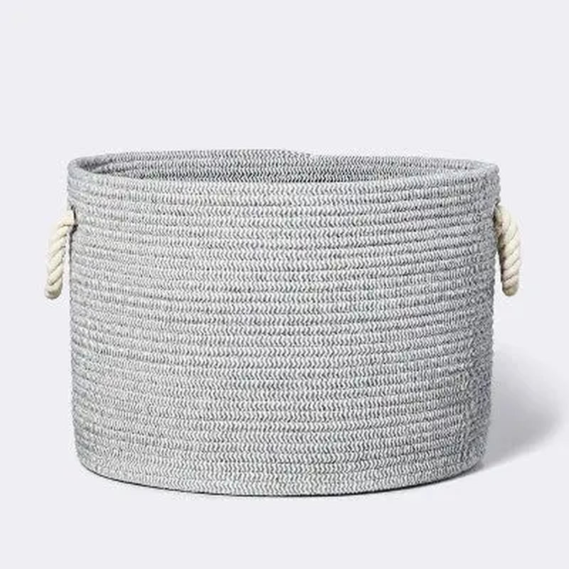 Cloud Island Large Round Coiled Rope Basket – Stylish Storage for Any Space