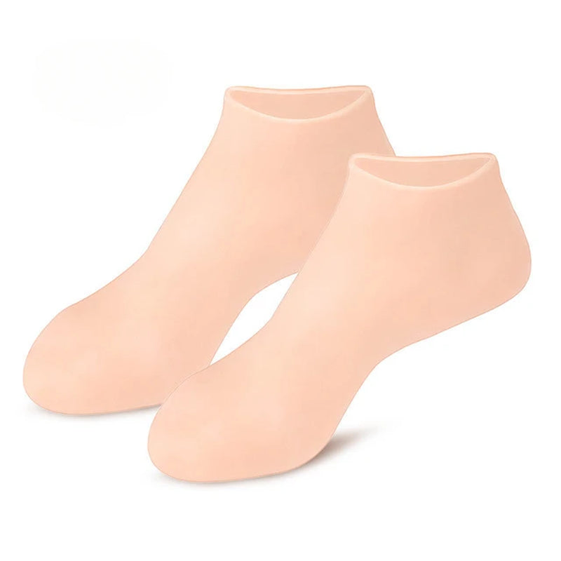 Silicone Moisturizing Exfoliating Gel Heel Socks - Callus Remover and Pain Relief Foot Care (1 Pair)