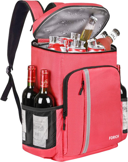 FORICH Insulated Waterproof Backpack Cooler Bag - Perfect for Work, Picnics, and More! Holds 30 Cans