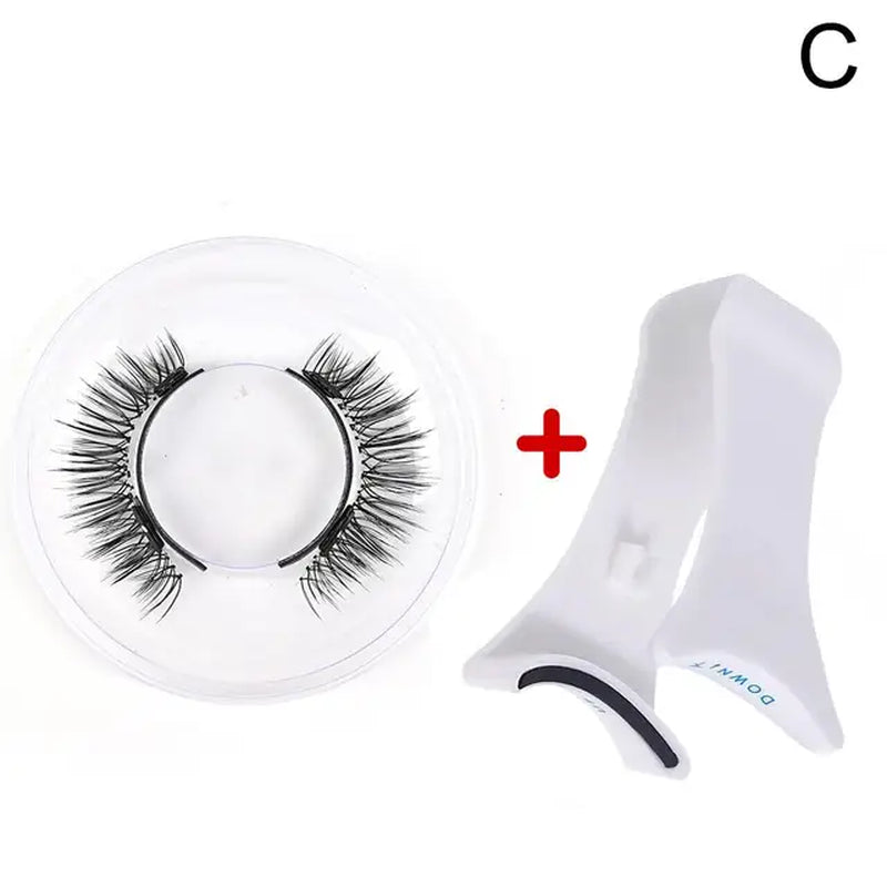 Magnetic Tweezer with 3D Natural Mink False Eyelashes - Professional Eyelash Extension Curler Clip Tool