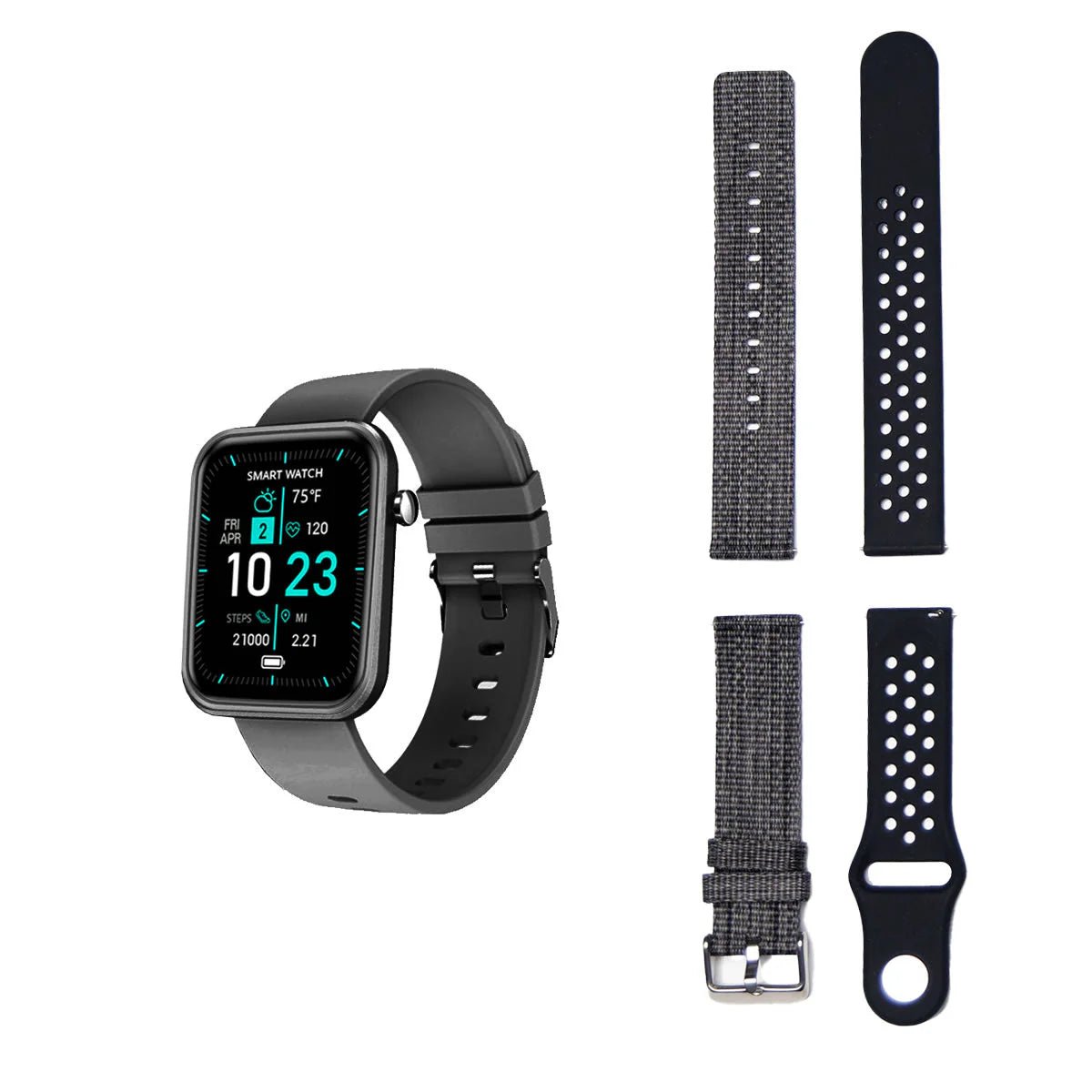 Advanced Smartwatch + 3 Stylish Bands – Your Wellness, Your Way