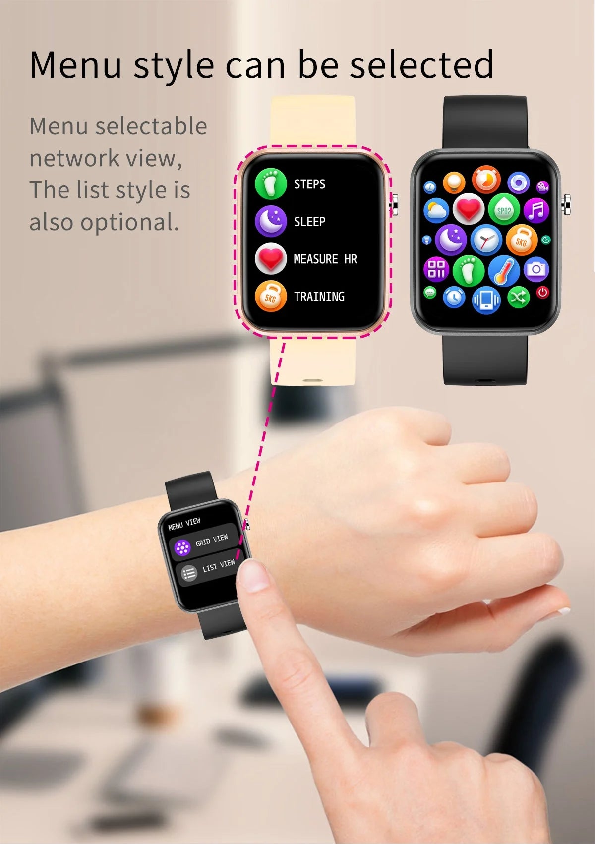 Advanced Smartwatch + 3 Stylish Bands – Your Wellness, Your Way