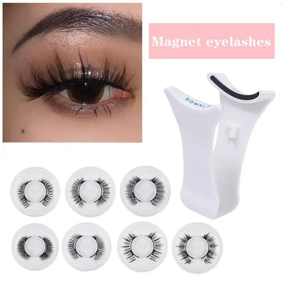 Magnetic Tweezer with 3D Natural Mink False Eyelashes - Professional Eyelash Extension Curler Clip Tool