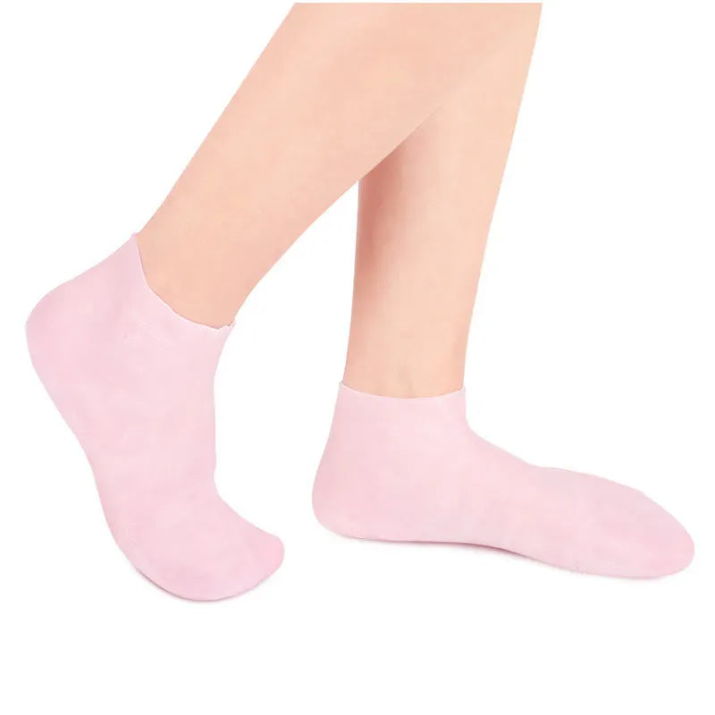 Silicone Moisturizing Exfoliating Gel Heel Socks - Callus Remover and Pain Relief Foot Care (1 Pair)