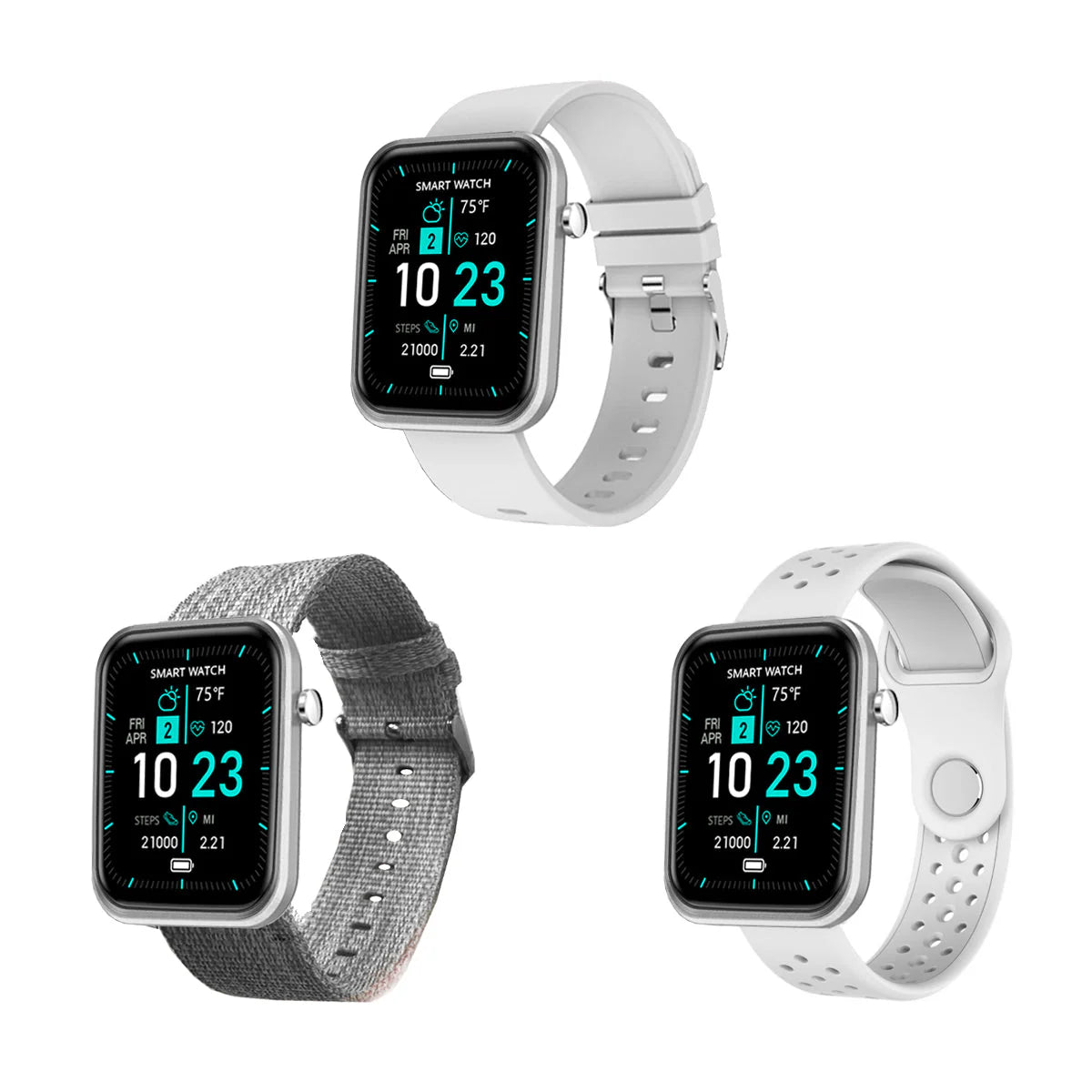 Advanced Smartwatch + 3 Stylish Bands – Your Wellness, Your Way