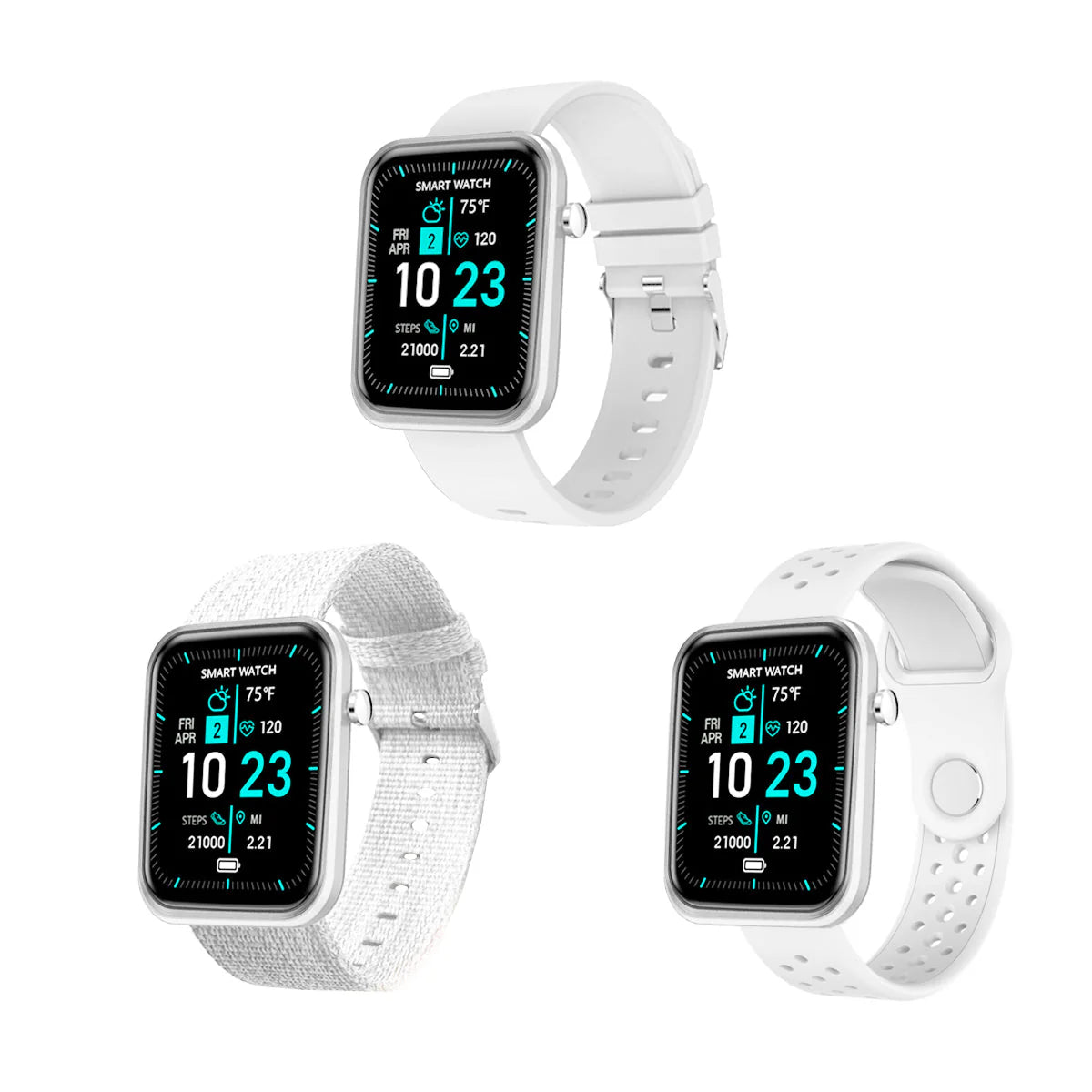 Advanced Smartwatch + 3 Stylish Bands – Your Wellness, Your Way