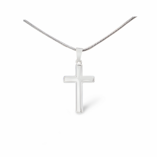 To My Son | Never Forget That I Love You - Stainless Steel Cross Necklace