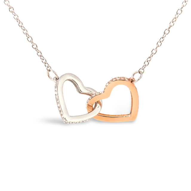 To My Daughter | I Love You, Always & Forever - Interlocking Hearts necklace