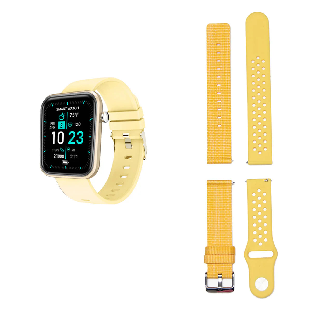 Advanced Smartwatch + 3 Stylish Bands – Your Wellness, Your Way