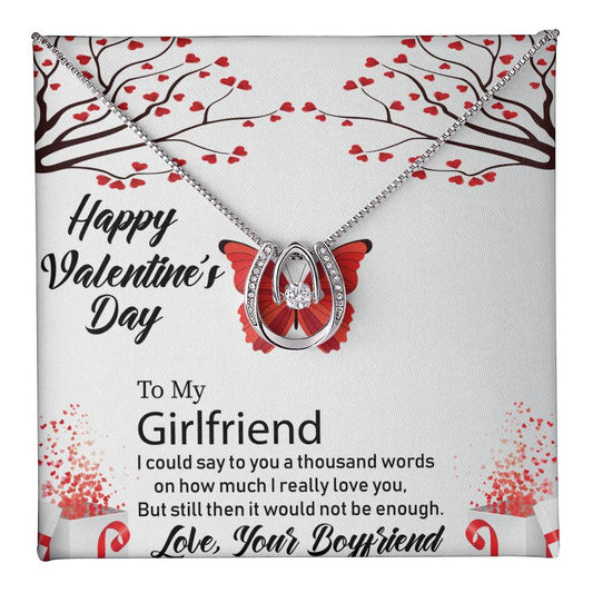 To My Girlfriend Lucky In Love Necklace