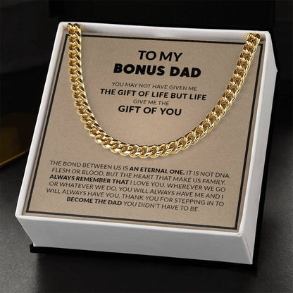 To My Bonus Dad | Always Remember That I Love You - Cuban Link Chain