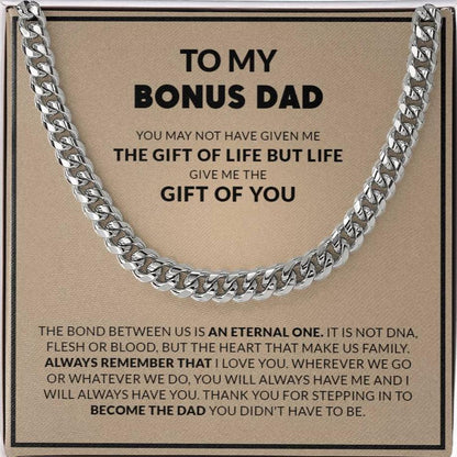 To My Bonus Dad | Always Remember That I Love You - Cuban Link Chain