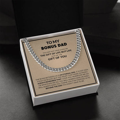 To My Bonus Dad | Always Remember That I Love You - Cuban Link Chain