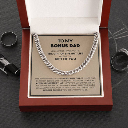 To My Bonus Dad | Always Remember That I Love You - Cuban Link Chain