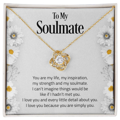 To My Soulmate | I Love You - Love Knot Necklace