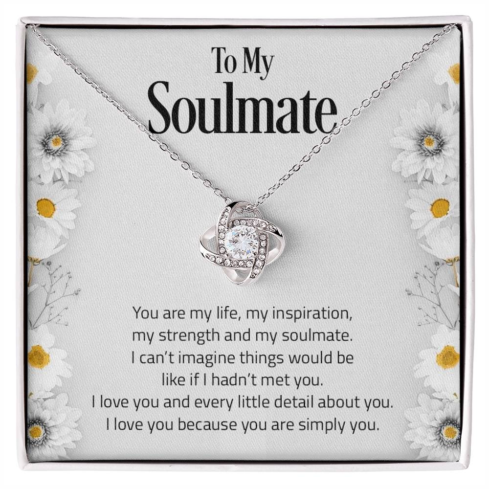 To My Soulmate | I Love You - Love Knot Necklace