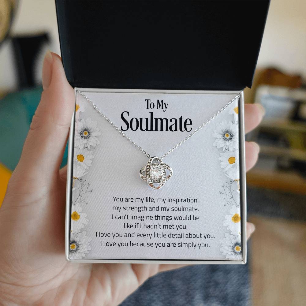 To My Soulmate | I Love You - Love Knot Necklace