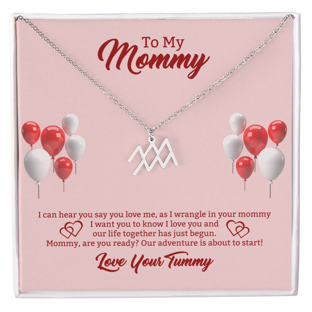 To My Mommy Zodiac Symbol Necklace