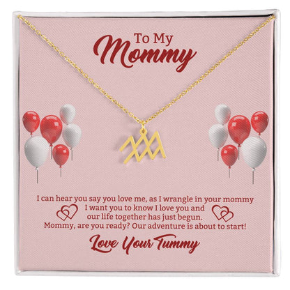 To My Mommy Zodiac Symbol Necklace