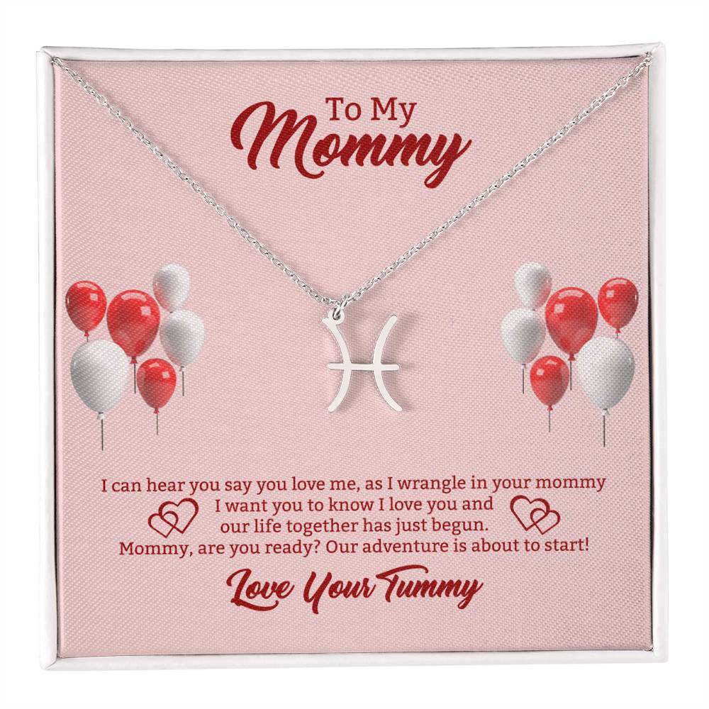 To My Mommy Zodiac Symbol Necklace