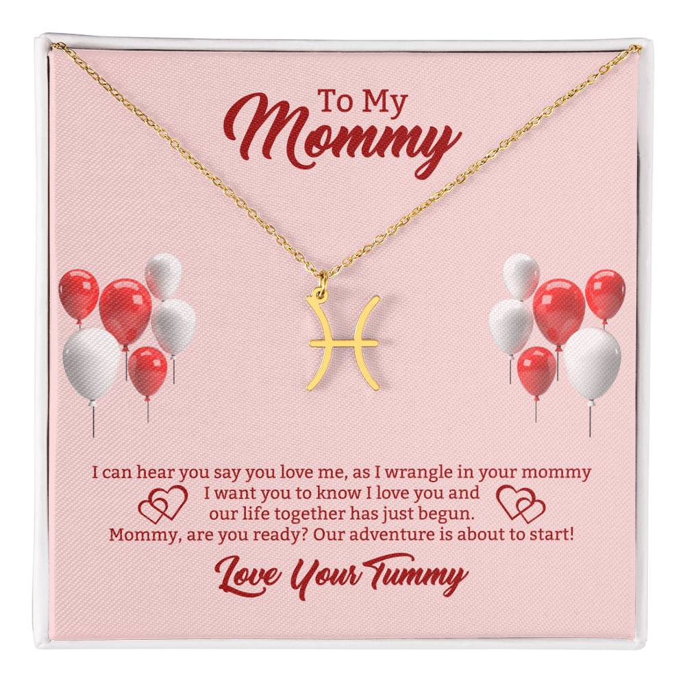 To My Mommy Zodiac Symbol Necklace