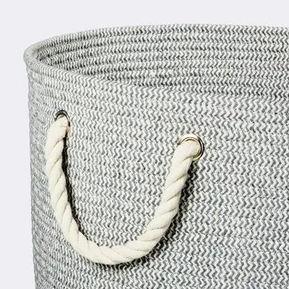 Cloud Island Large Round Coiled Rope Basket – Stylish Storage for Any Space