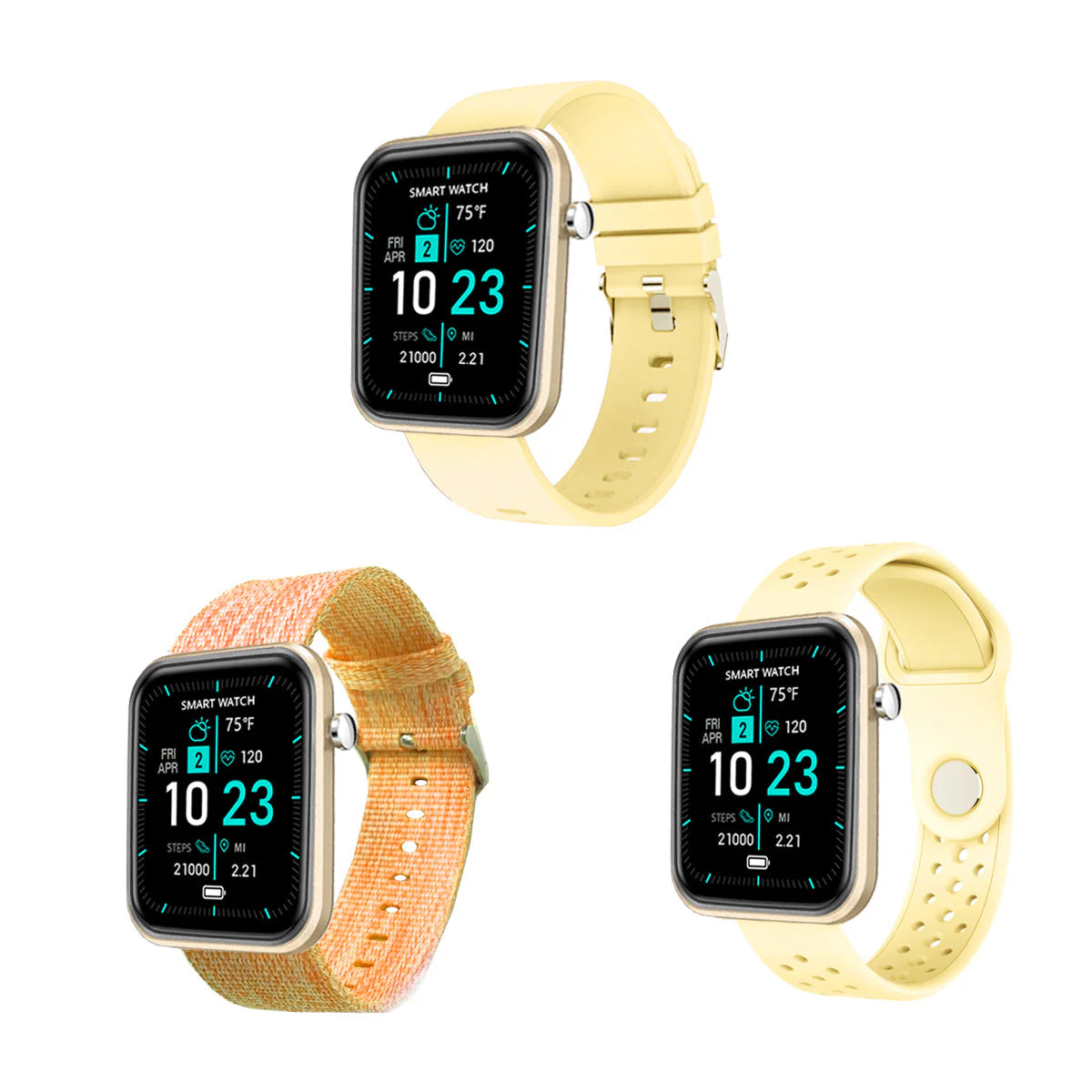 Advanced Smartwatch + 3 Stylish Bands – Your Wellness, Your Way