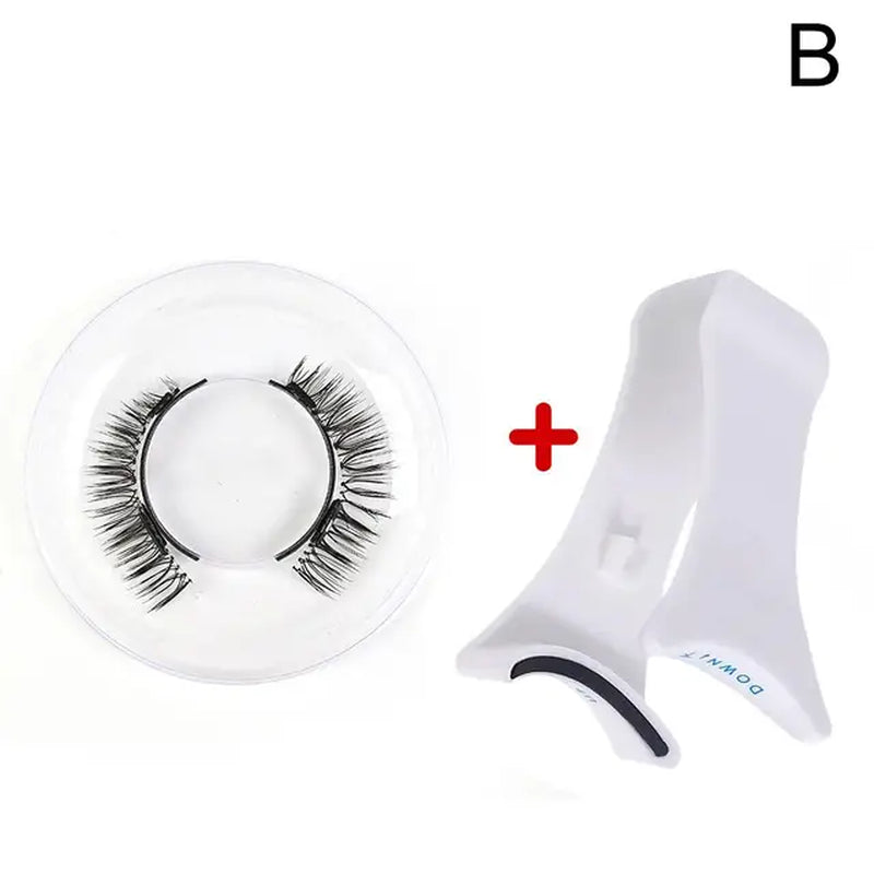 Magnetic Tweezer with 3D Natural Mink False Eyelashes - Professional Eyelash Extension Curler Clip Tool