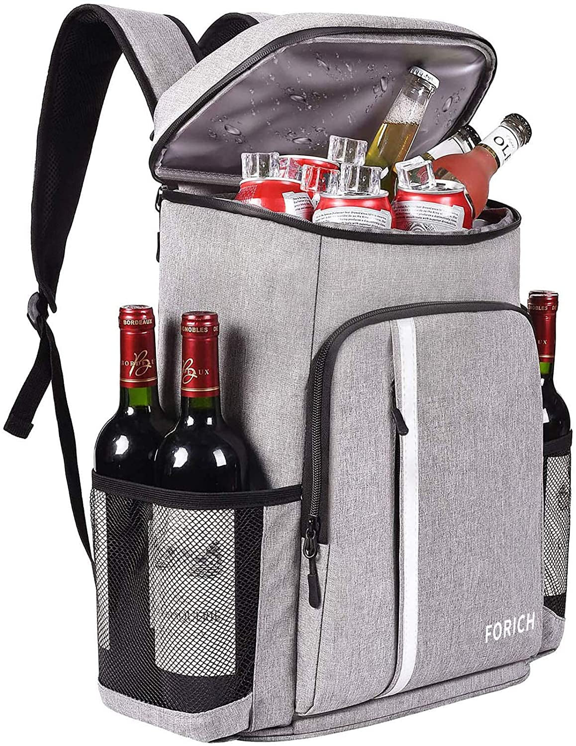 FORICH Insulated Waterproof Backpack Cooler Bag - Perfect for Work, Picnics, and More! Holds 30 Cans