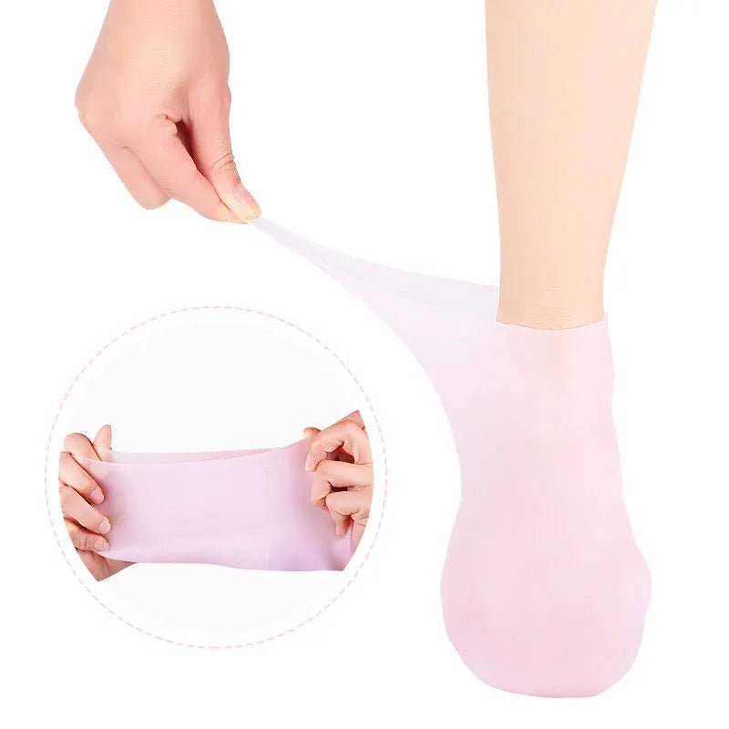 Silicone Moisturizing Exfoliating Gel Heel Socks - Callus Remover and Pain Relief Foot Care (1 Pair)