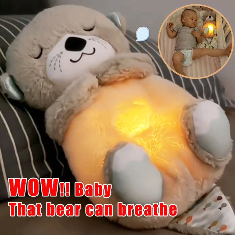 Bear Otter Plush Soothing Music & Light Sleep Companion for Babies & Kids - Gift Toy