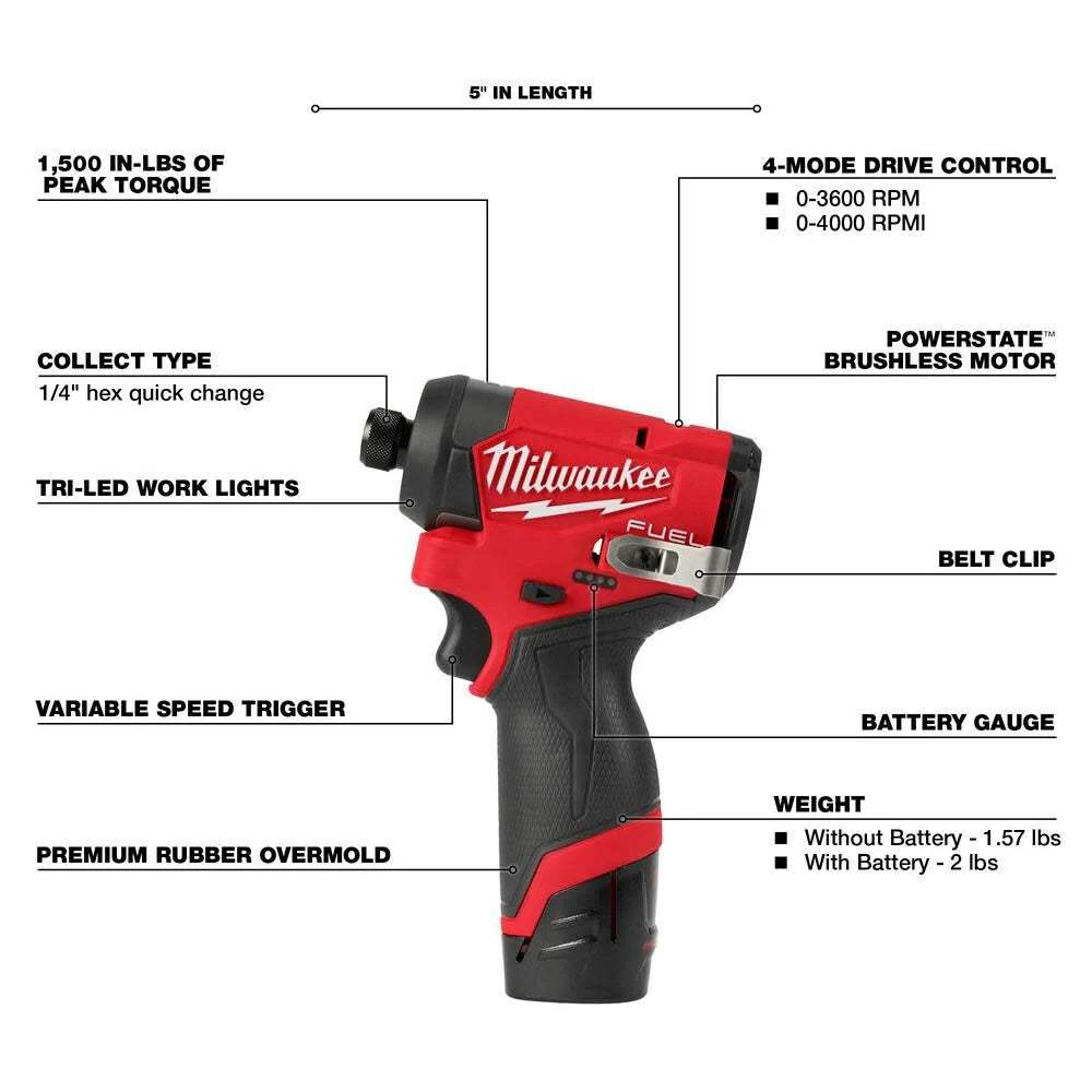 MILWAUKEE M12 FUEL 2-Tool Combo Kit: Compact Power Redefined