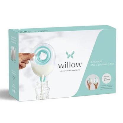 Willow 3.0 Breast Milk Container – Hands-Free Reusable Breast Milk Container - 21Mm - 2Pk