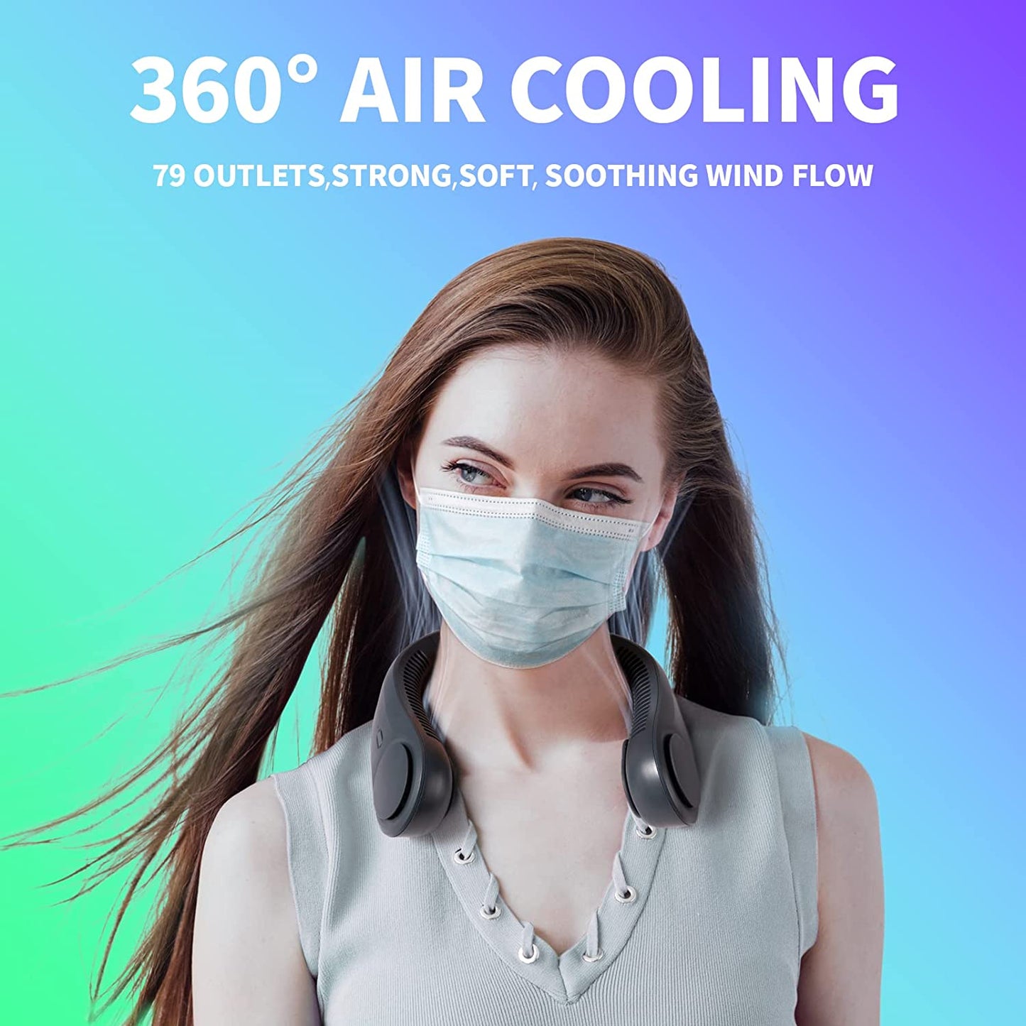 Elegant Cooling Solution: Stylish Bladeless Fan for On-the-Go Comfort